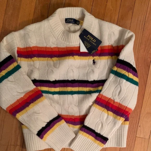 Ralph Lauren Multicolor Striped Crew Neck Sweater - Picture 5 of 8